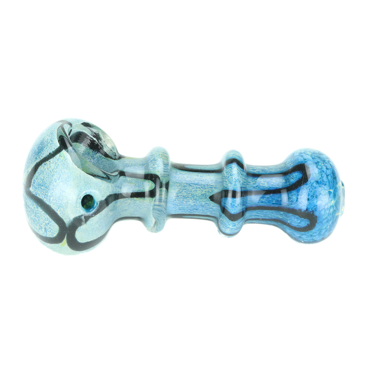 Fritted Coral Sea Glass Pipe