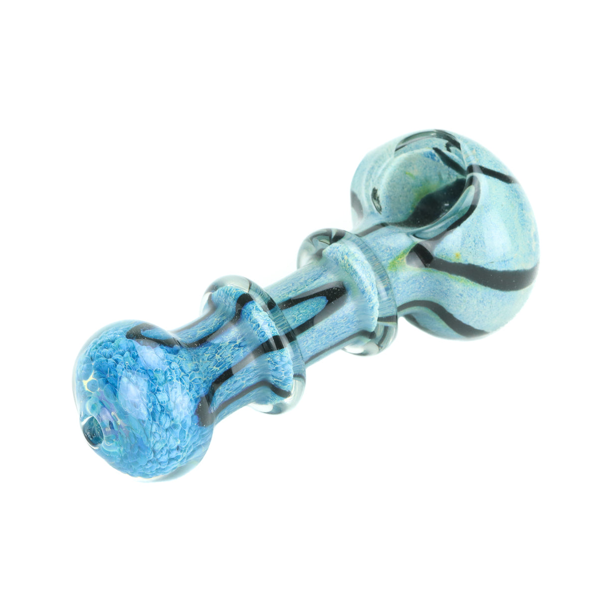 Fritted Coral Sea Glass Pipe