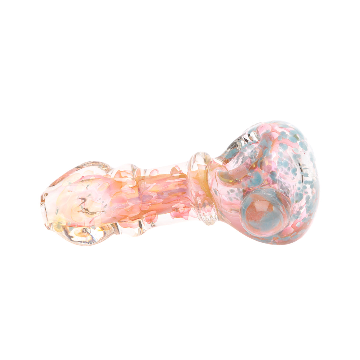 Cotton Candy Frit Glass Hand Pipe