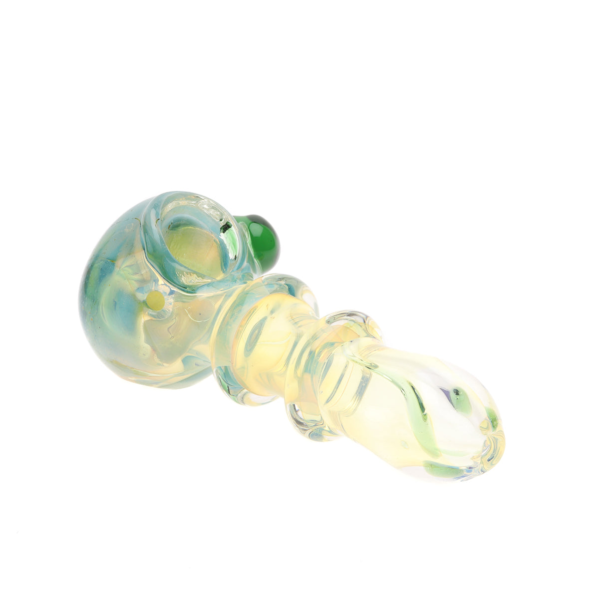 Fumed Green Illusion Glass Pipe