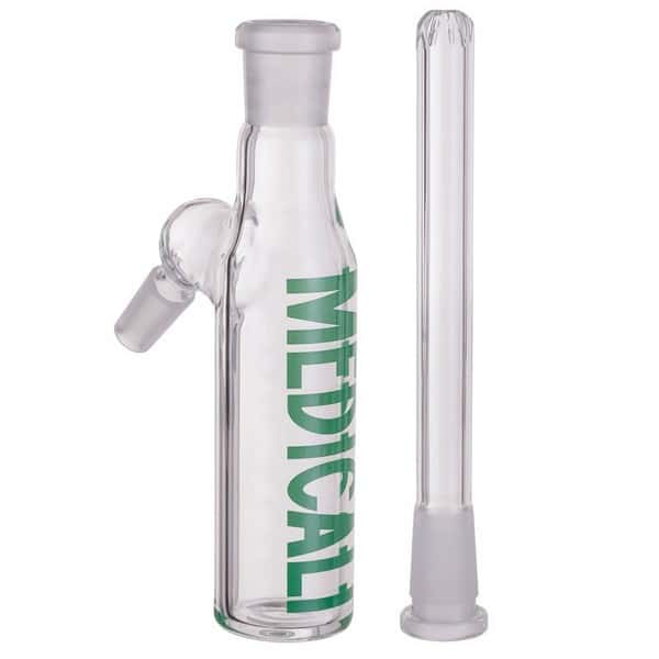 Medicali Glass Ash Catcher Green Logo 14mm