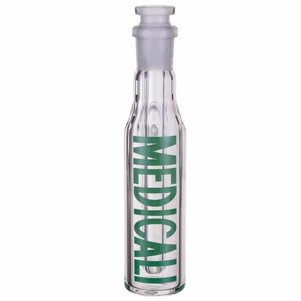 Medicali Glass Ash Catcher Green Logo 14mm