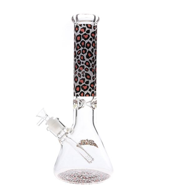 RB Glass Cheetah Print Beaker Bong
