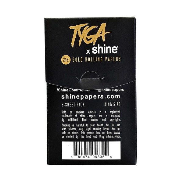Shine 24k King Size Rolling Papers (6 Pack)