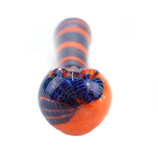 Twisted Cobalt Blue Glass Pipe
