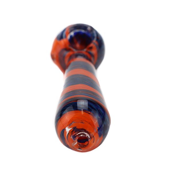 Twisted Cobalt Blue Glass Pipe